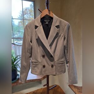 Rachel Zoe Women's Black and White Checkered Blazer